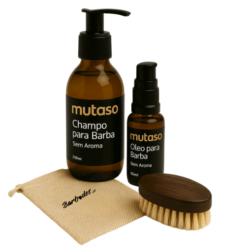 Kit cuidado para Barba com escova - Mutaso
