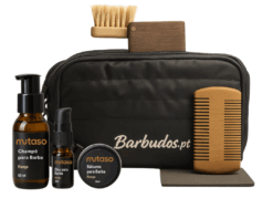 champô, óleo, bálsamo para Barba