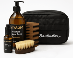champô, óleo, bálsamo para Barba