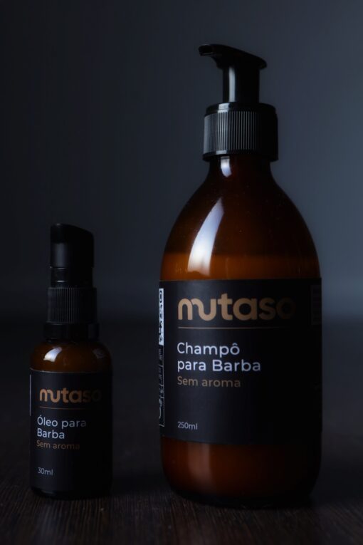 champô e óleo para barba