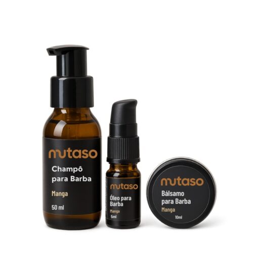 champô, óleo, bálsamo para Barba