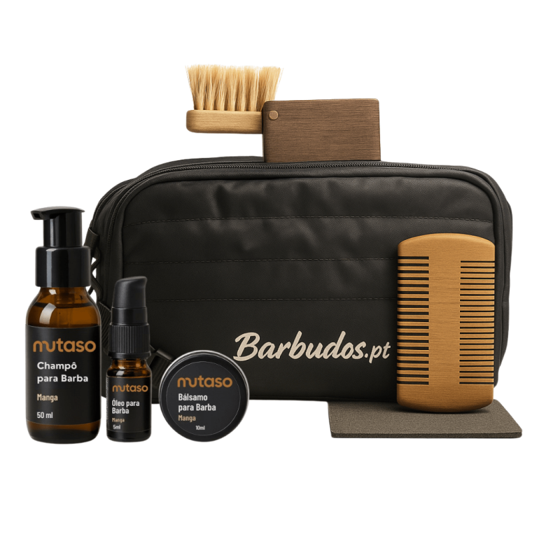 champô, óleo, bálsamo para Barba